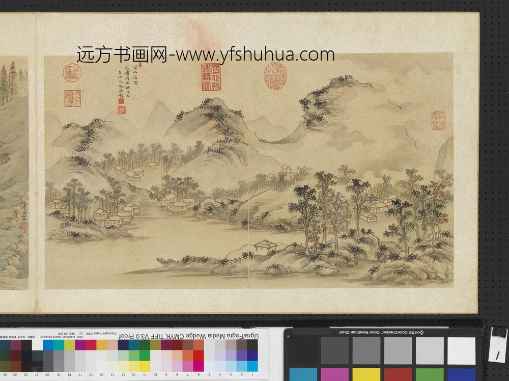 明人画幅集册-溪山积雨