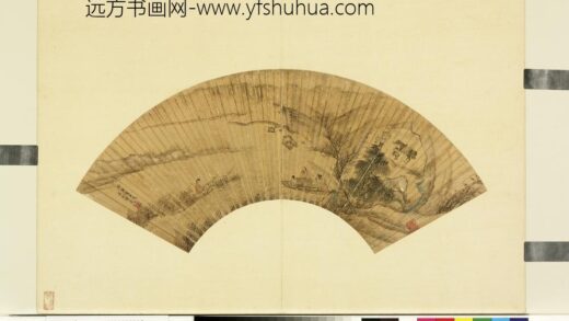 明人画扇册 明曹羲浔阳送客图.jpg