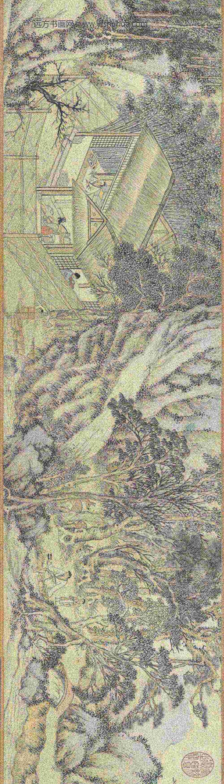 明彭年钱榖鹤林玉露一则书画合璧卷-_