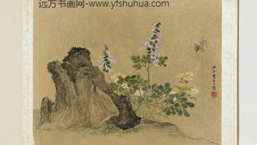 明曹有光孙杕画册 奇石花蝶.jpg