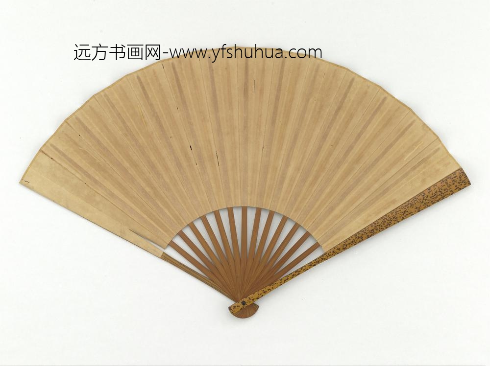 明曹羲画子久笔意成扇-