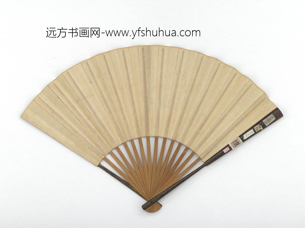 明李士光画西园雅集成扇-