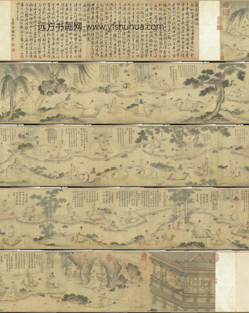 明李宗谟兰亭修褉图卷-