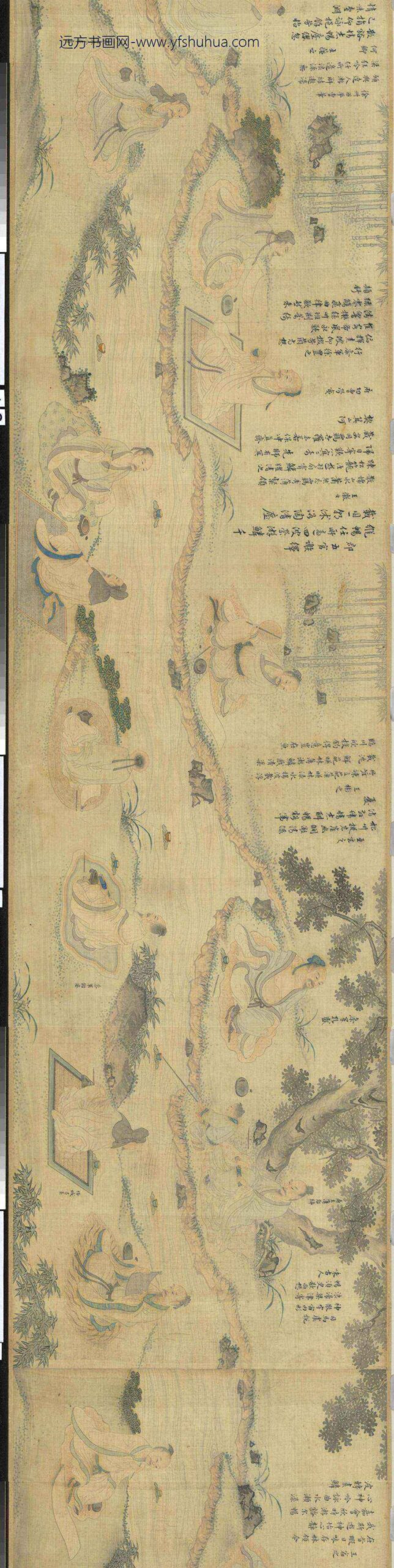 明李宗谟兰亭修褉图卷-_