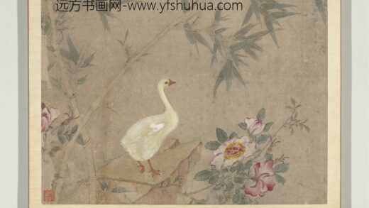 明林达花卉翎毛册 月季竹鹅 2.jpg