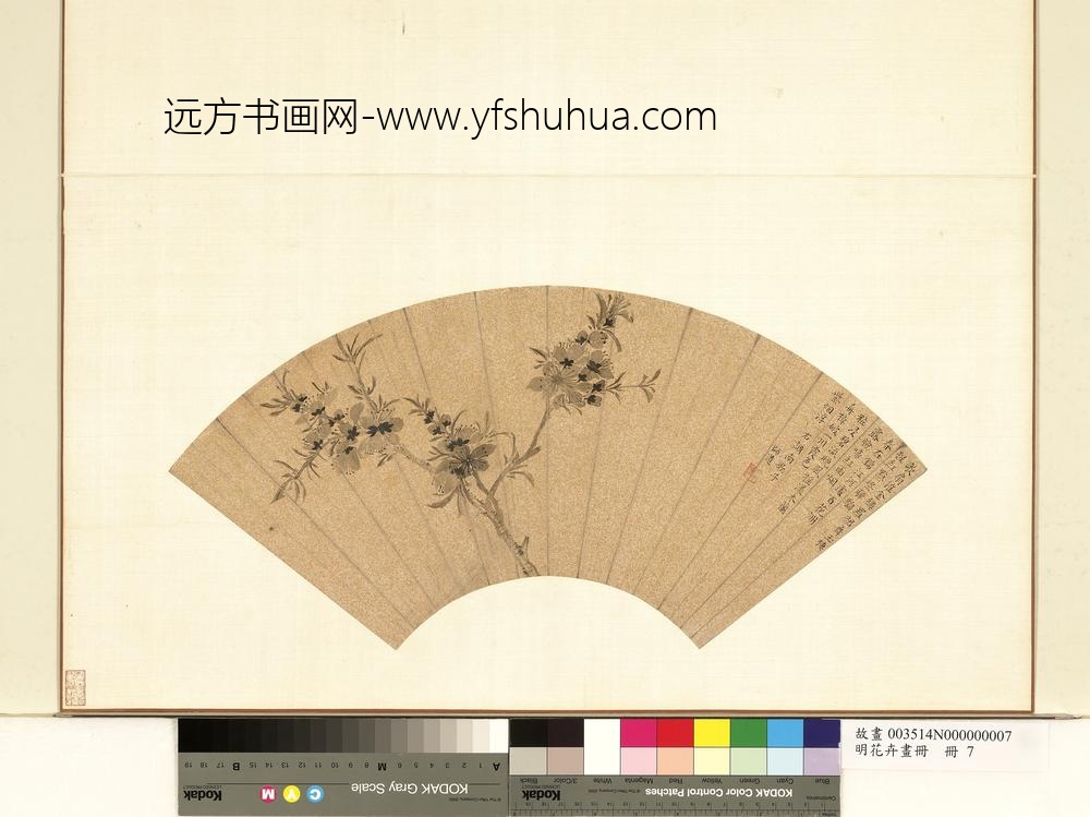 明花卉画册-明陆师道桃花