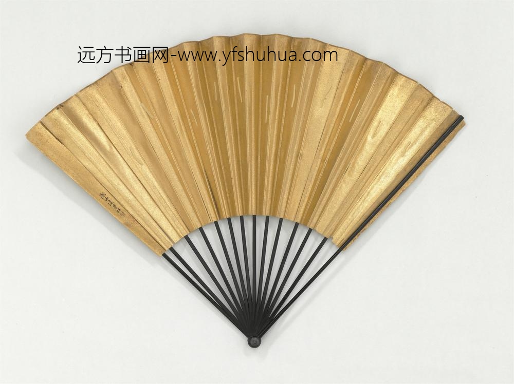 明边景昭画柳枝山鸟成扇-