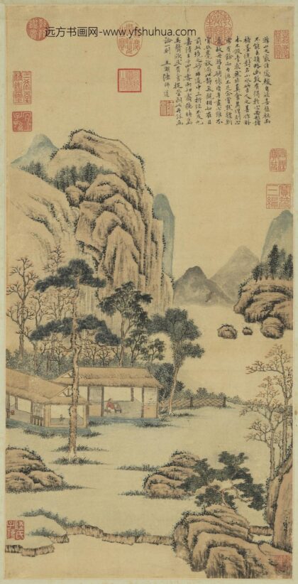 明陆师道画山水轴.jpg