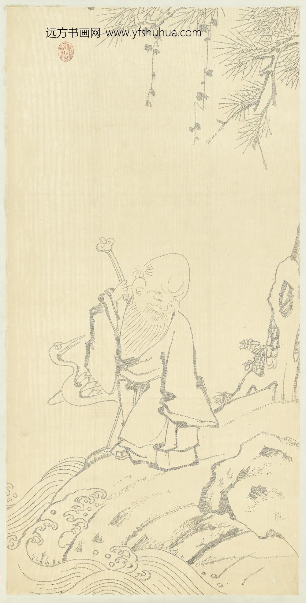 明陈仁秩仁寿图轴