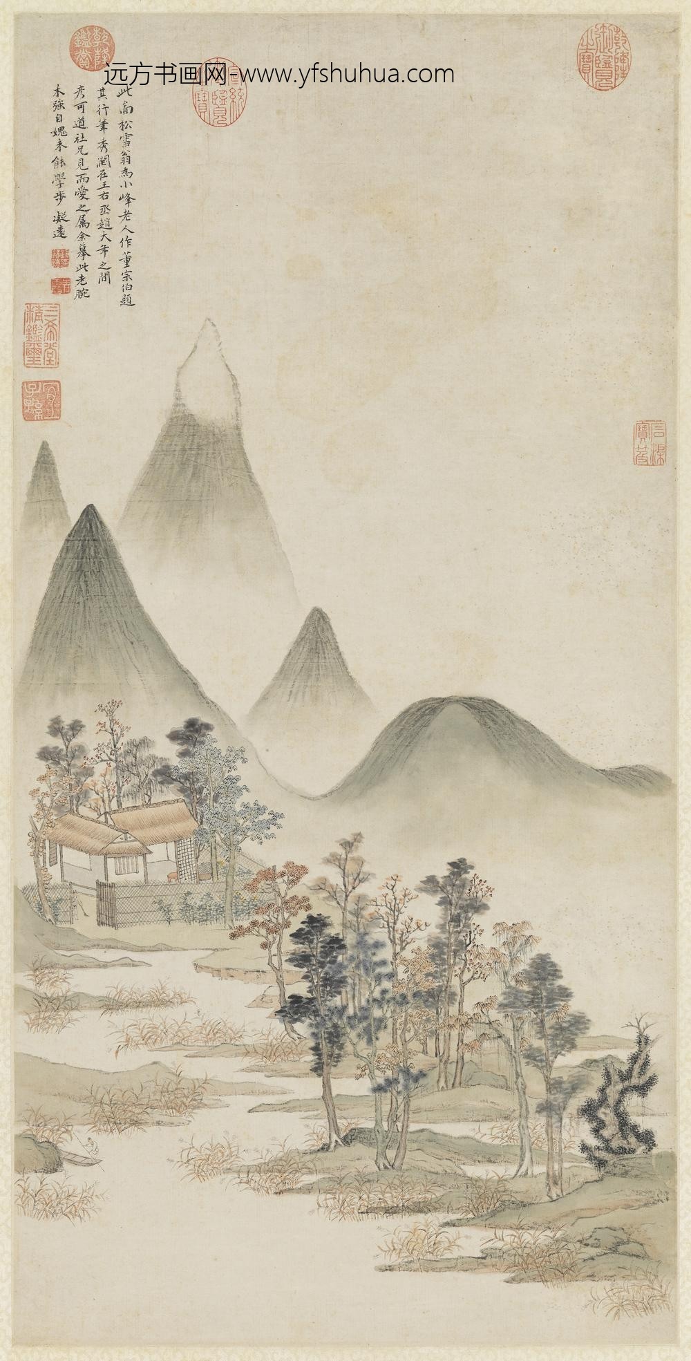 明顾凝远山水轴