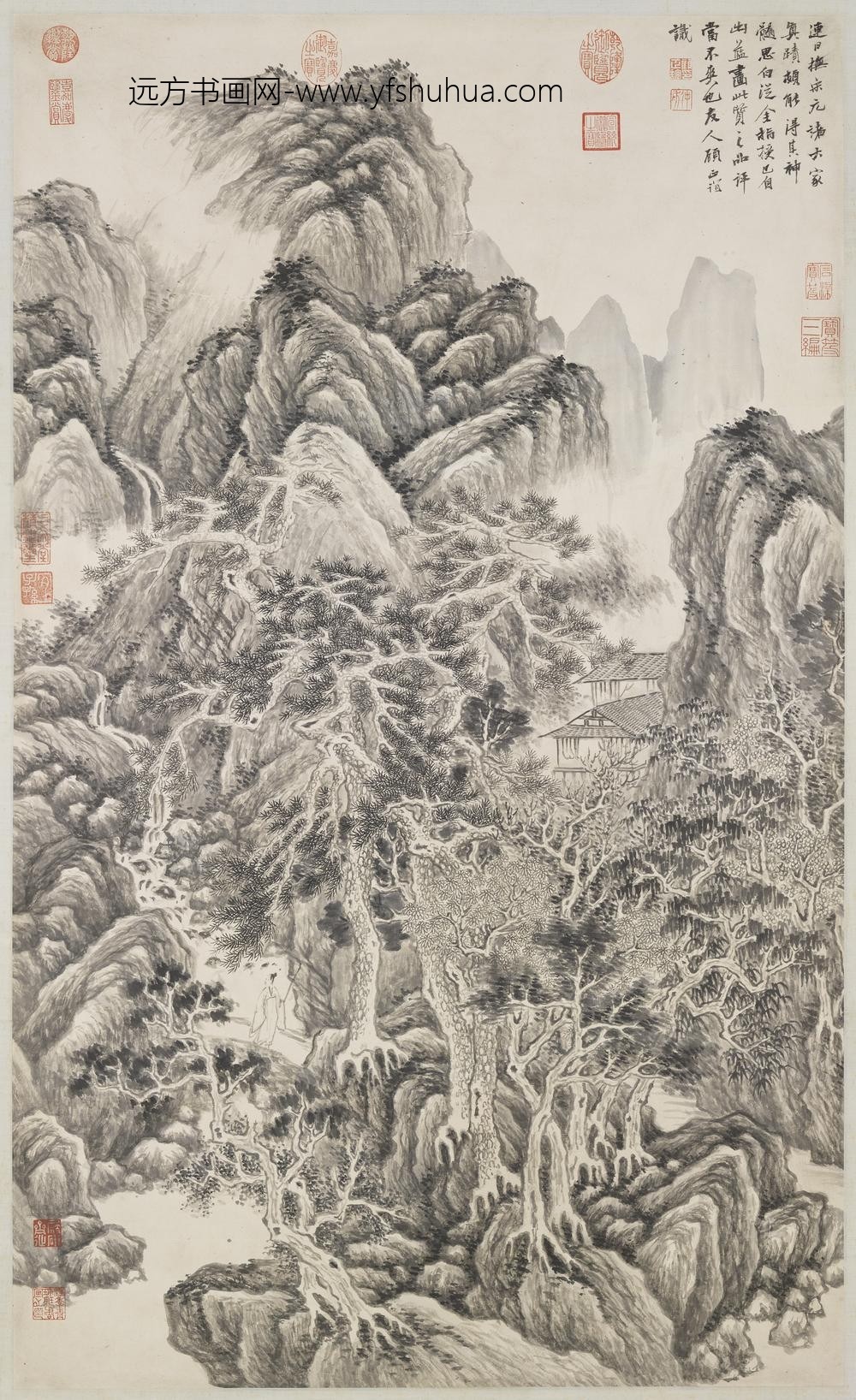 明顾正谊山水轴