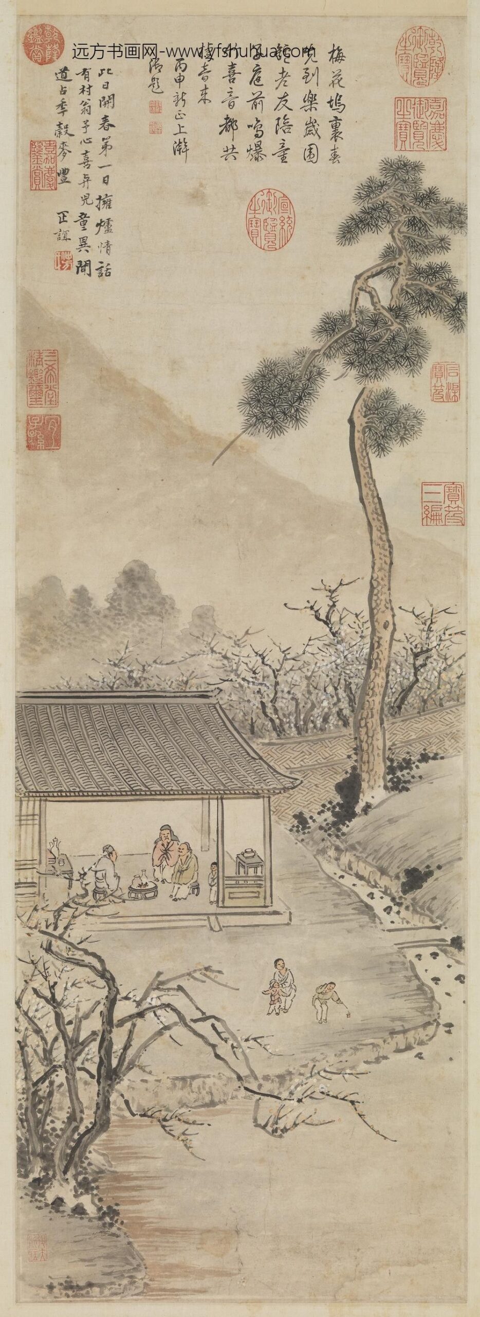 明顾正谊开春报喜轴