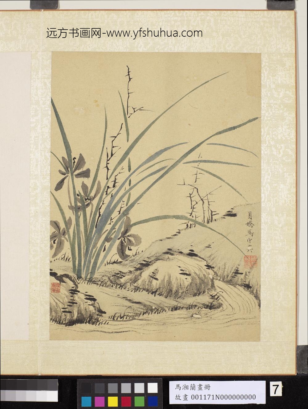 明马守真画册-水滨幽兰-