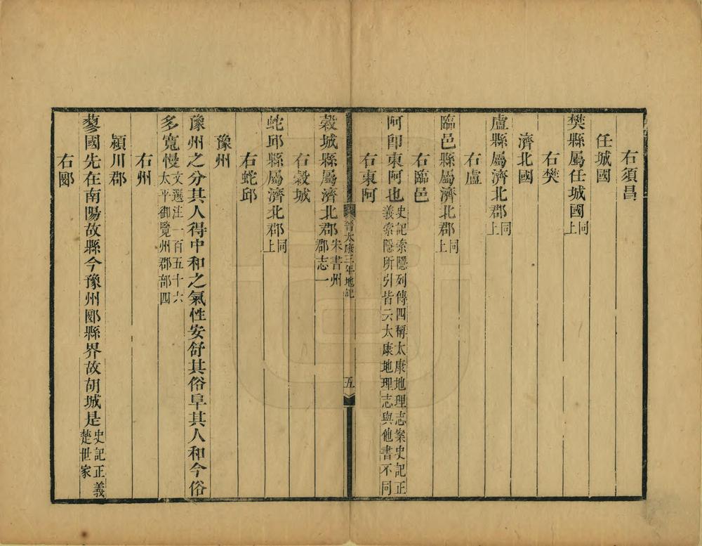 晋太康三年地记_