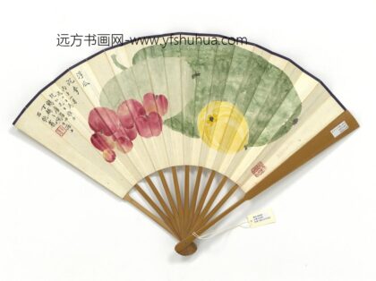 民国丁辅之浮瓜沈李张石园篆书西周颂鼎铭文成扇 1.jpg