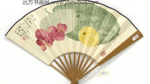 民国丁辅之浮瓜沈李张石园篆书西周颂鼎铭文成扇 1.jpg