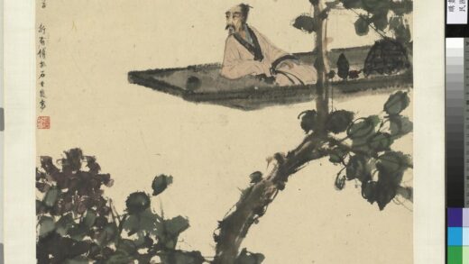 民国傅抱石东坡泛舟轴 1.jpg