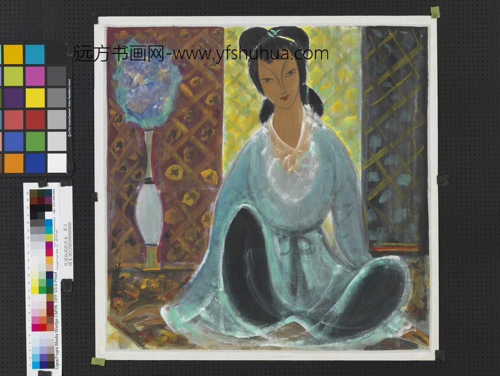 民国林风眠仕女单片-