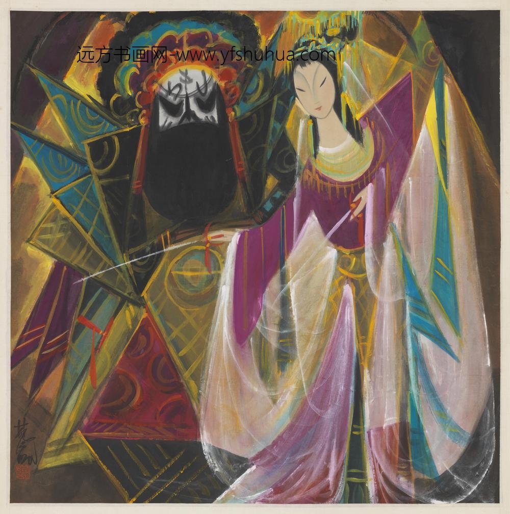 民国林风眠红颜将军单片