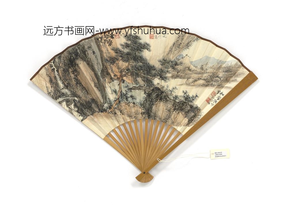 民国溥伒溥佺启功合作松风高士陈时利录干嘉四书画家诗-