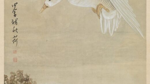 民国金城溥儒花鸟轴.jpg