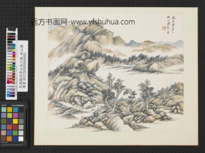 民国顾西津山水六幅单片秋山图 2.jpg