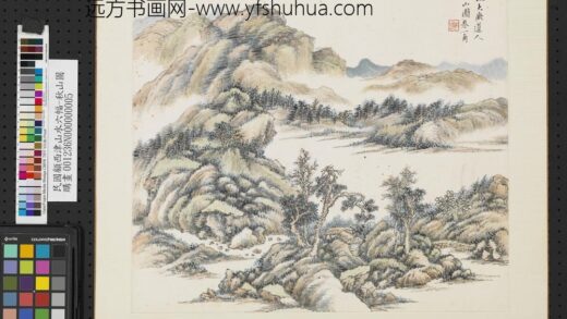 民国顾西津山水六幅单片秋山图 2.jpg