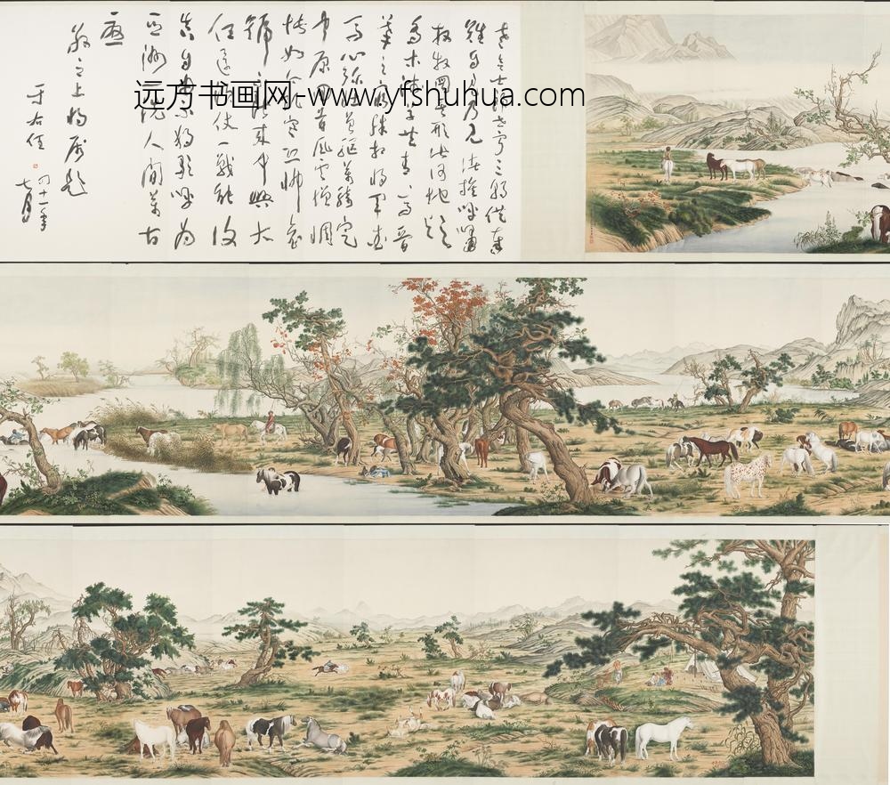 民国马晋百骏图卷-