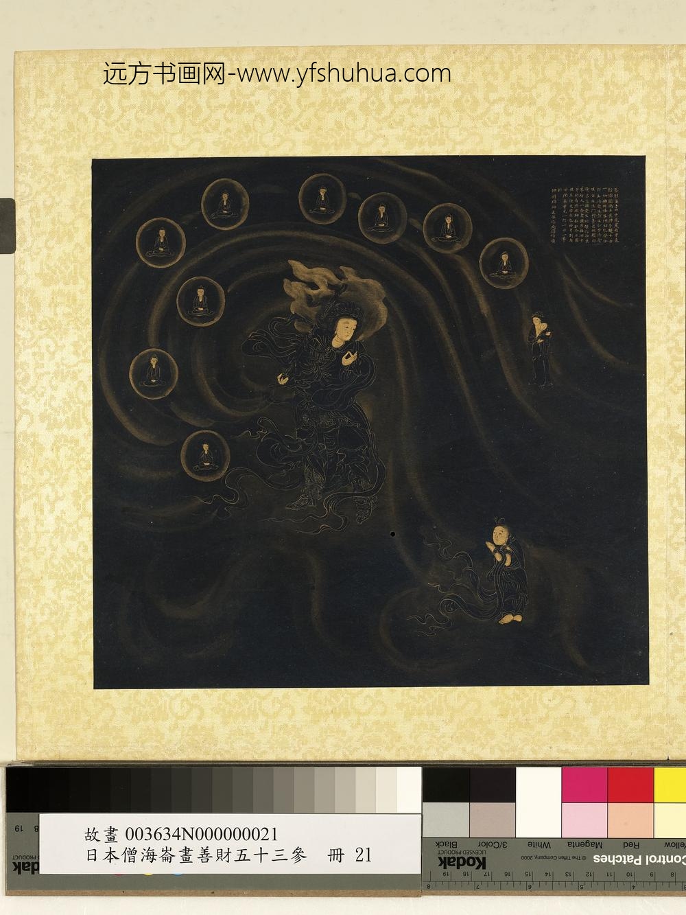 海仑画善财五十三参册-参妙德圆满神