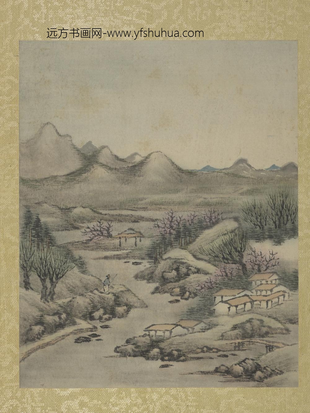 清允禧山水册-晴溪花柳-