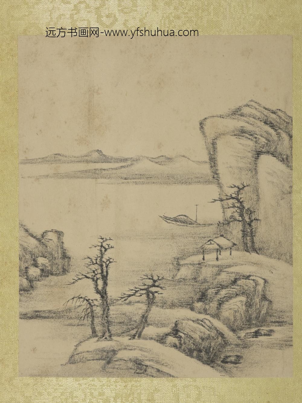 清允禧山水册-水亭秋壑-