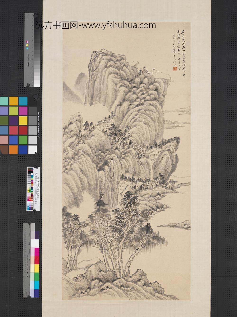 清顾澐临西庐老人山水轴