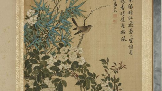 清马元驭画花卉册 月季竹鸟 2.jpg