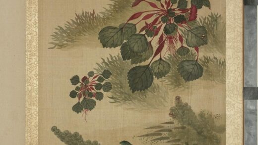 清马元驭画花卉册 菱角青蛙 2.jpg