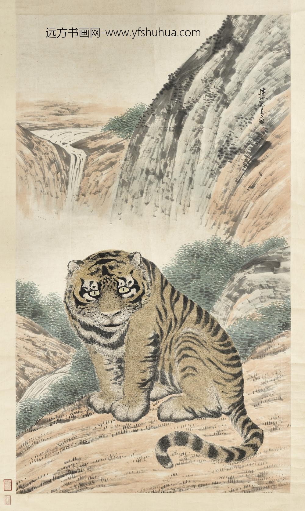 清马负图画虎轴