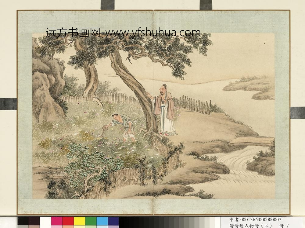 清黄增人物（四）册人物故事七-