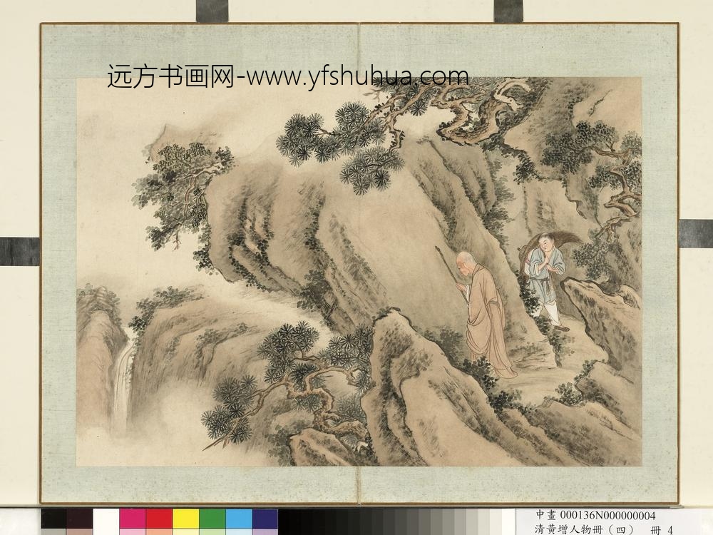 清黄增人物（四）册人物故事四-