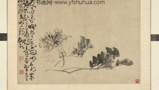 清黄慎花卉册牡丹 2.jpg