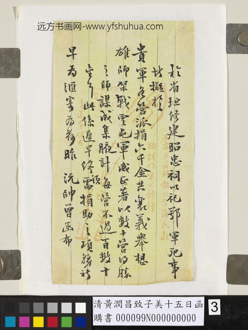 清黄润昌致子美十五日函-