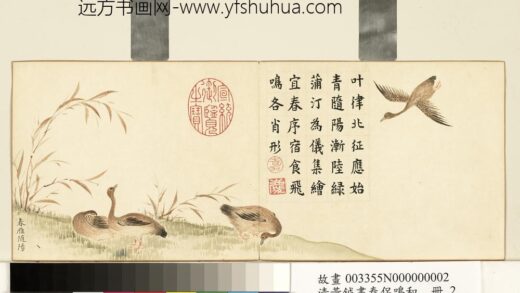 清黄钺画春侣鸣和册 春雁随阳 2.jpg
