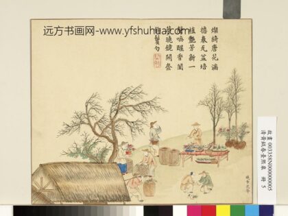 清黄钺画春台熙皋册 晓市花声 2.jpg