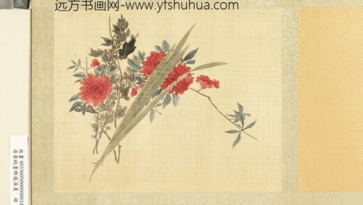 清黄钺画群蕤藻夏册 画石榴菖蒲 2.jpg