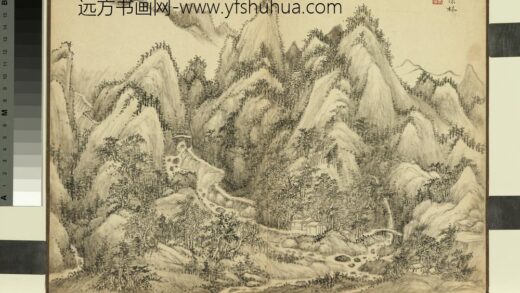 清黄鼎云栈八景册 紫栢深林 2.jpg