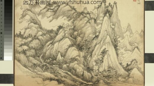 清黄鼎云栈八景册 茶坪云岫 2.jpg