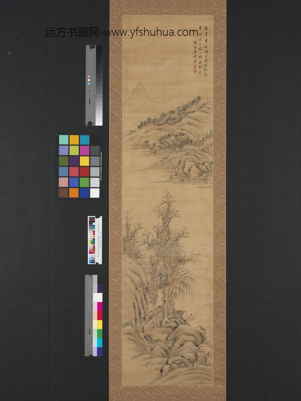 清黄鼎秋江鱼艇轴