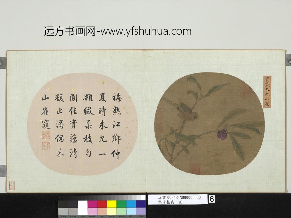 集珍挹爽册-元贾策朱丸山雀-