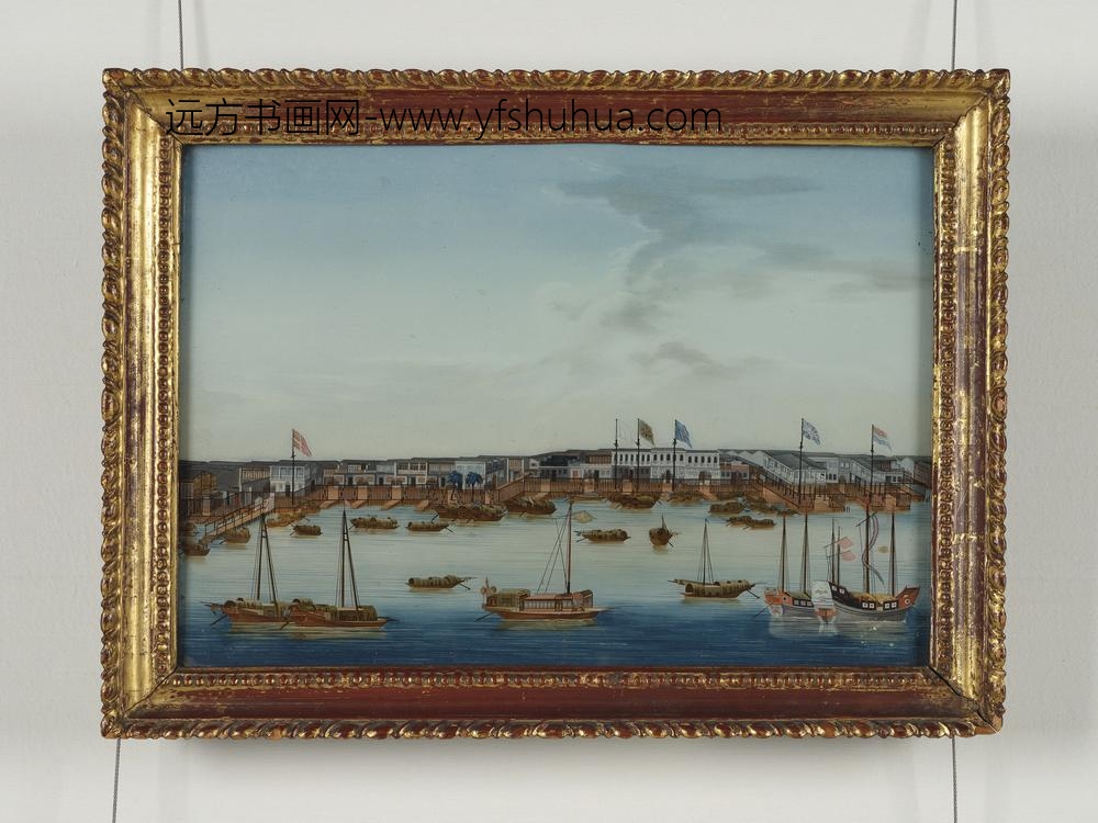 世纪后半广州商馆玻璃画框南