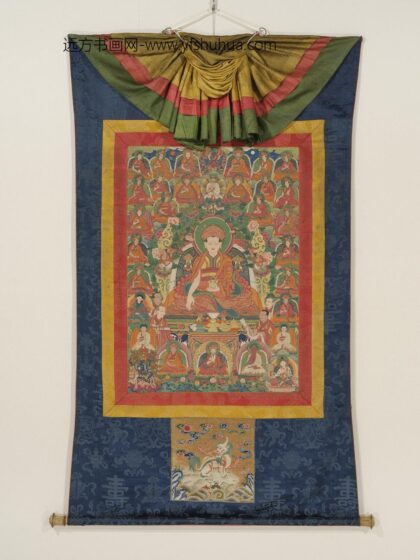 不丹19世纪竹巴噶举祖师藏巴甲热·益西多杰及其相关传承唐卡南.jpg