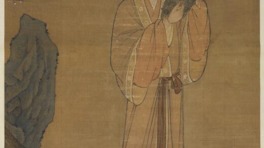元人画梅花仕女轴.jpg