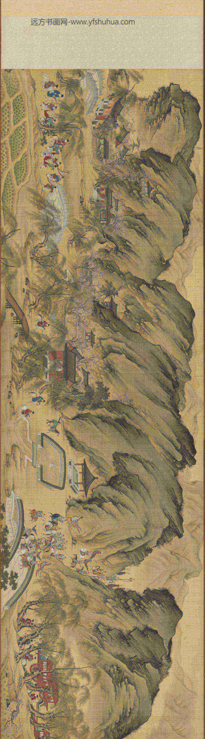 入跸图卷明人画绢本设色台北故宫博物院藏-_